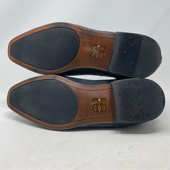 ASOS Boots Mens 6 Chelsea Navy Nubuck Leather Elastic Sides Heel Grip Tread Tab - Picture 8 of 14